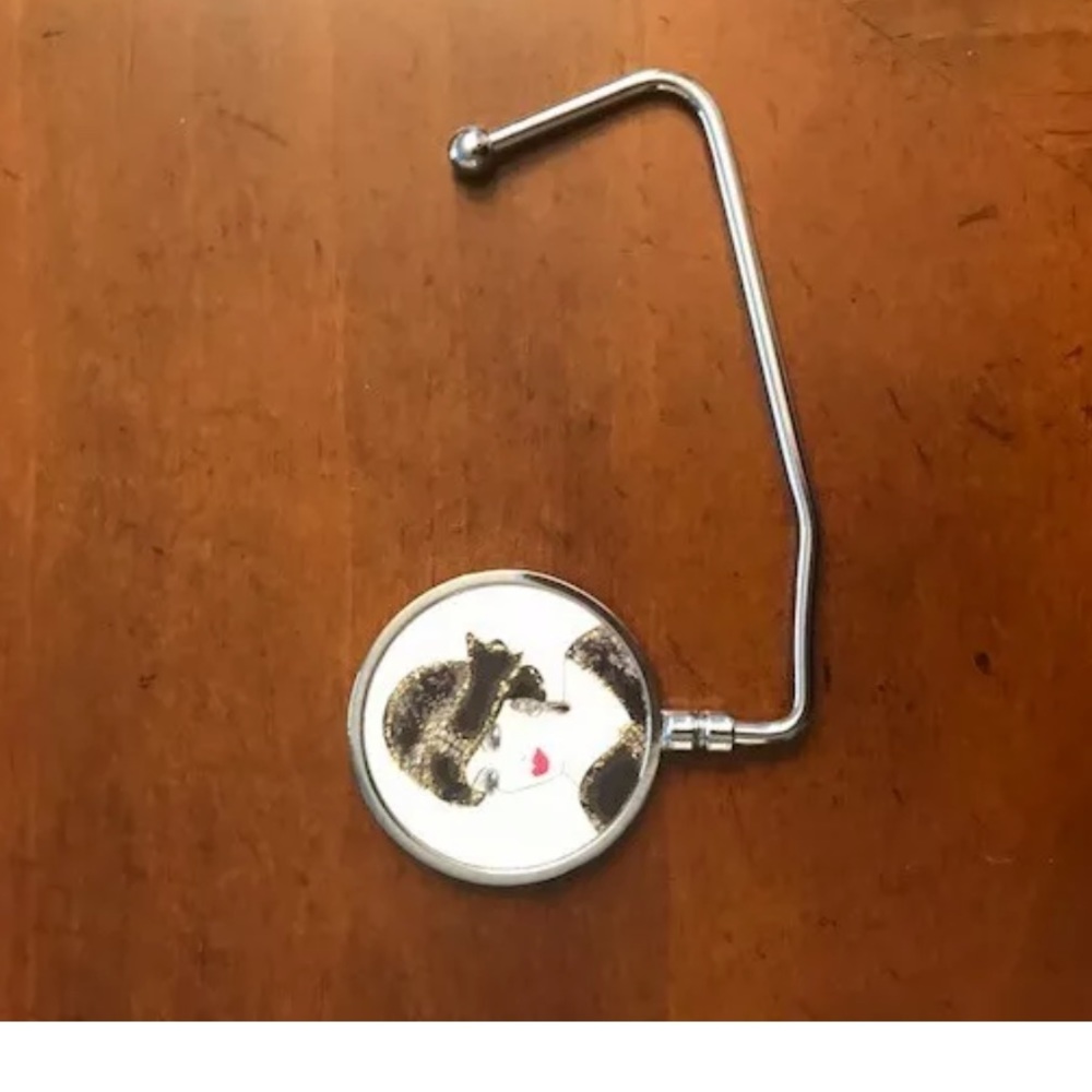 3/$5 Purse Hook/Hanger-Black Hat Lady